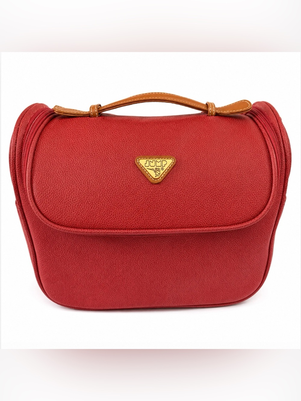 Jump for Boyt Solera Red Large Pebbled Beauty Toiletries Case Travel